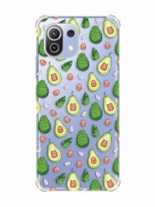 Чохол з потовщеними кутами на Xiaomi Mi 11 Lite :: Авокадо з котиками (принт 301)