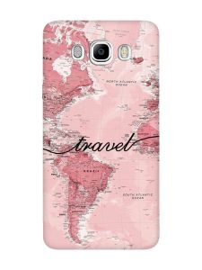 Чохол з чорними боками на Samsung Galaxy J7(2016) J710 :: Карта (принт 319)