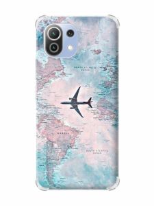 Чохол з потовщеними кутами на Xiaomi Mi 11 Lite :: Подорожі. Карта (принт 317)