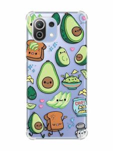 Чохол з потовщеними кутами на Xiaomi Mi 11 Lite :: Милі авокадо каваї (принт 305)