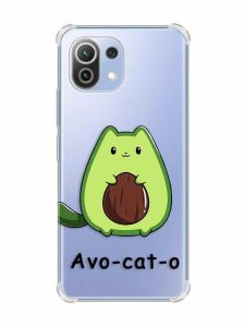 Чохол з потовщеними кутами на Xiaomi Mi 11 Lite :: Котик Авокадо (принт 306)