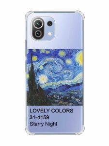 Чохол з потовщеними кутами на Xiaomi Mi 11 Lite :: Зоряна ніч (принт 74)