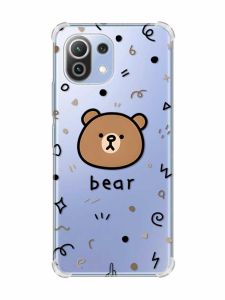 Чохол з потовщеними кутами на Xiaomi Mi 11 Lite :: Ведмедик (принт 76)