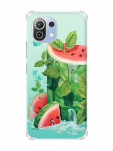 Чохол з потовщеними кутами на Xiaomi Mi 11 Lite :: Кавуновий айсберг (принт 339)