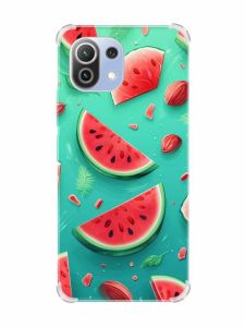 Чохол з потовщеними кутами на Xiaomi Mi 11 Lite :: Скибки кавуна (принт 340)