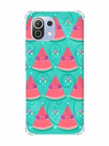 Чохол з потовщеними кутами на Xiaomi Mi 11 Lite :: Веселі кавунчики (принт 348)