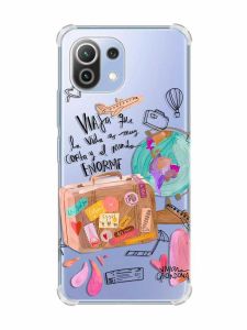 Чохол з потовщеними кутами на Xiaomi Mi 11 Lite :: Настрій подорожувати (принт 329)