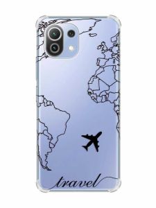 Чохол з потовщеними кутами на Xiaomi Mi 11 Lite :: Карта. Контур (принт 330)