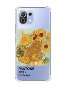 Чохол з потовщеними кутами на Xiaomi Mi 11 Lite :: Соняхи (принт 81)