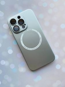 Ультратонкий чохол MagSafe на iPhone 14 Pro із додатковим захистом камер :: Срібний