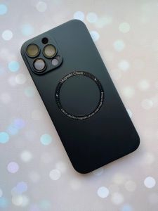 Ультратонкий чохол MagSafe на iPhone 13 Pro Max із додатковим захистом камер :: Чорний