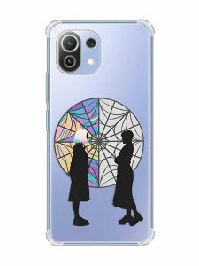 Чохол з потовщеними кутами на Xiaomi Mi 11 Lite :: Силуети. Венздей (принт 210)