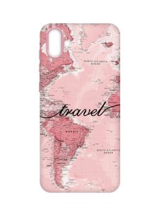 Чохол з рожевими боками на Samsung Galaxy A04 :: Карта (принт 319)
