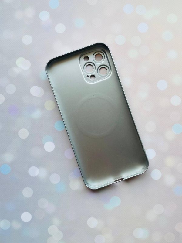 Ультратонкий чохол MagSafe на iPhone 12 Pro Max із додатковим захистом камер :: Срібний