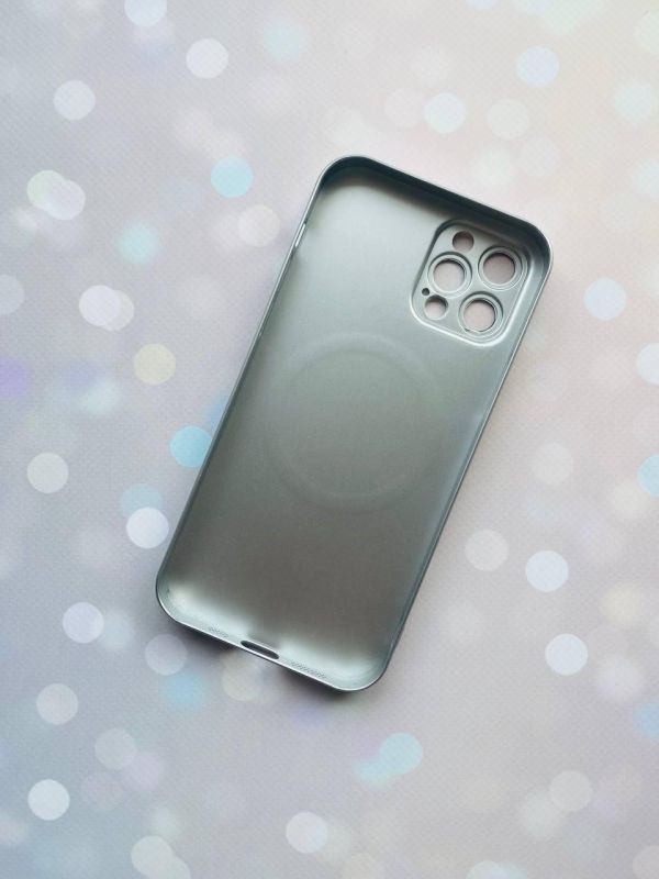 Ультратонкий чохол MagSafe на iPhone 12 Pro із додатковим захистом камер :: Срібний