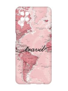 Чохол з рожевими боками на Samsung Galaxy A12 :: Карта (принт 319)