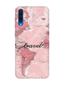 Чохол з рожевими боками на Samsung Galaxy A50 (2019) A505/A30s :: Карта (принт 319)