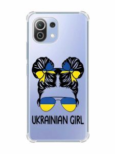 Чохол з потовщеними кутами на Xiaomi Mi 11 Lite :: Українська дівчина (патріотичний принт 113)