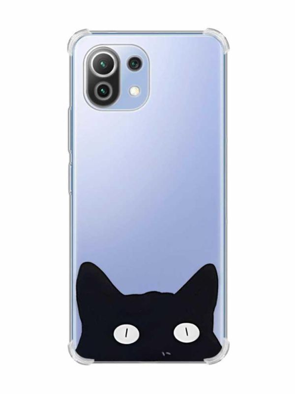 Чохол з потовщеними кутами на Xiaomi Mi 11 Lite :: Котик (принт 119)