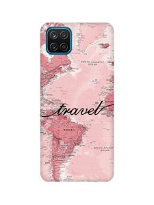 Чохол з бірюзовими боками на Samsung Galaxy A12 :: Карта (принт 319)