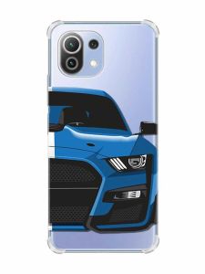 Чохол з потовщеними кутами на Xiaomi Mi 11 Lite :: Авто синє (принт 229)