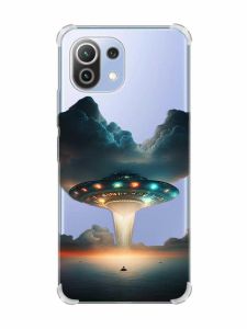 Чохол з потовщеними кутами на Xiaomi Mi 11 Lite :: Тарілка UFO (принт 241)