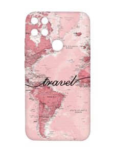 Чохол з рожевими боками на Xiaomi Redmi 10C :: Карта (принт 319)