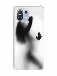 Чохол з потовщеними кутами на Xiaomi Mi 11 Lite :: Силует дівчини (принт 66)