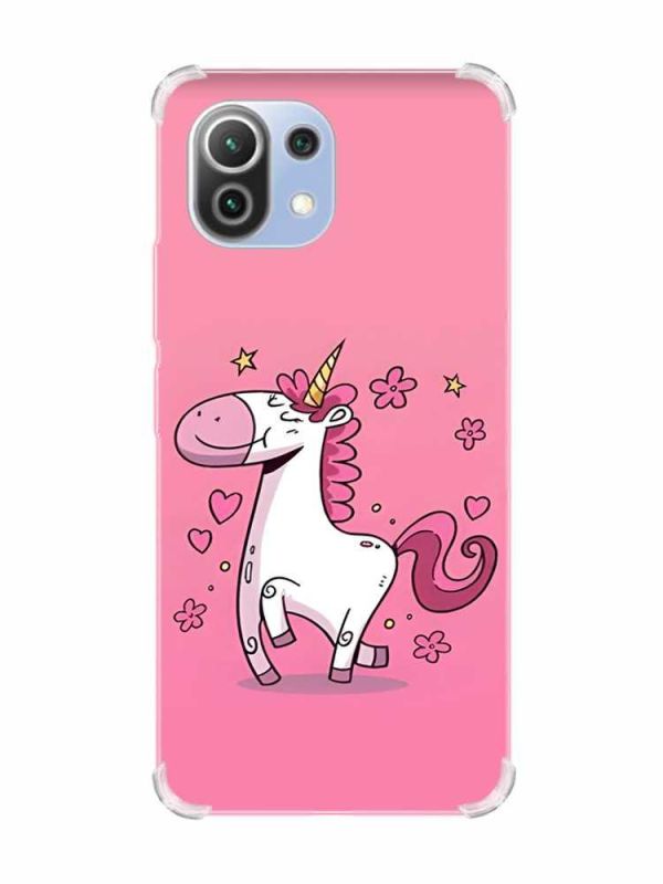 Чохол з потовщеними кутами на Xiaomi Mi 11 Lite :: Єдиноріг (принт 105)