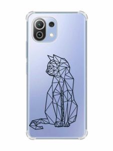 Чохол з потовщеними кутами на Xiaomi Mi 11 Lite :: Котик (принт 124)