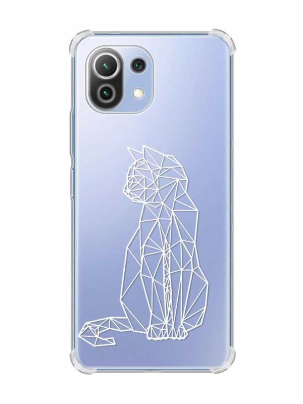 Чохол з потовщеними кутами на Xiaomi Mi 11 Lite :: Котик (принт 125)