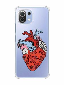 Чохол з потовщеними кутами на Xiaomi Mi 11 Lite :: Серце анатомічне (принт 250)