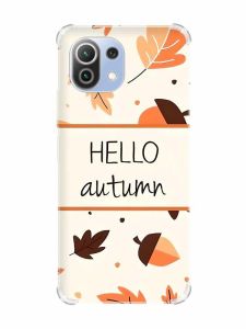 Чохол з потовщеними кутами на Xiaomi Mi 11 Lite :: Привіт, осінь (принт 109)