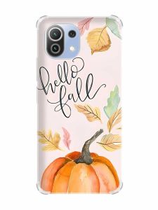 Чохол з потовщеними кутами на Xiaomi Mi 11 Lite :: Привіт, осінь (принт 111)