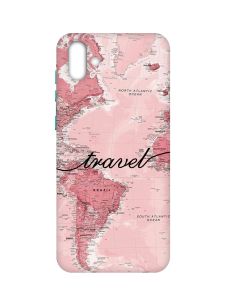 Чохол з бірюзовими боками на Samsung Galaxy A04 :: Карта (принт 319)