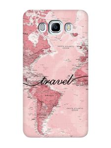 Чохол з бірюзовими боками на Samsung Galaxy J7(2016) J710 :: Карта (принт 319)