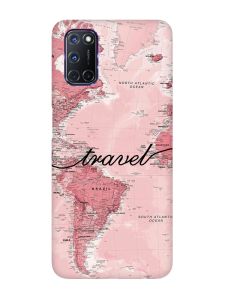 Чохол з червоними боками на Oppo A52/ A72/ A92 :: Карта (принт 319)