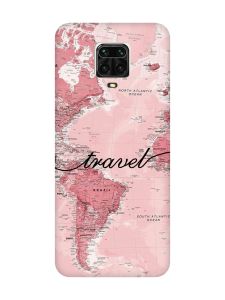 Чохол з рожевими боками на Xiaomi Redmi Note 9 Pro / 9S / 9 Pro Max :: Карта (принт 319)