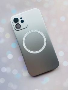 Ультратонкий чохол MagSafe на iPhone 12 із додатковим захистом камер :: Срібний