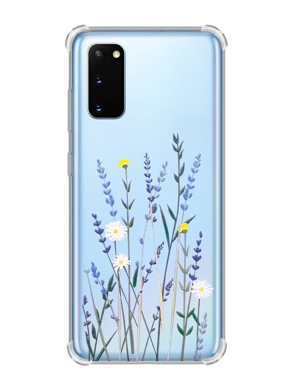 Чохол із потовщеними кутами на Samsung Galaxy S20 Plus :: Польові квіти (принт 270)