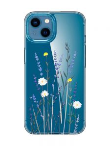 Прозорий чохол для iPhone 13 mini :: Польові квіти (принт 270)
