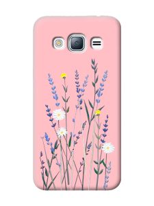 Матовий рожевий чохол на Samsung Galaxy J3 / J310 :: Польові квіти (принт 270)
