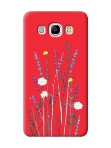 Матовий червоний чохол на Samsung Galaxy J5 (2016) J510 :: Польові квіти (принт 270)