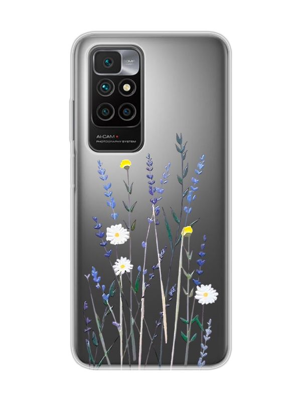 Прозорий чохол на Xiaomi Redmi 10 :: Польові квіти (принт 270)