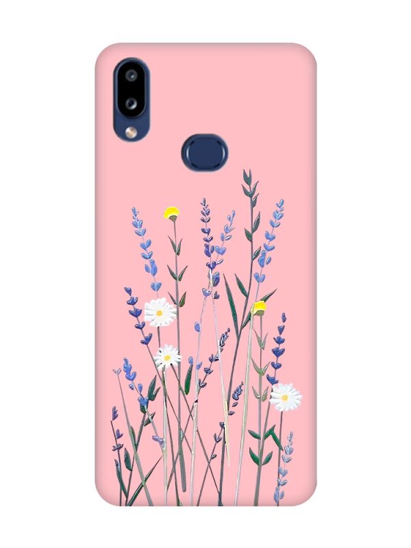 Матовий рожевий чохол на Samsung Galaxy A10s (A107) :: Польові квіти (принт 270)