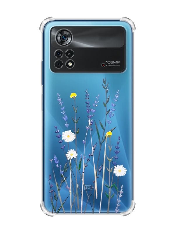 Чохол з потовщеними кутами на Xiaomi Poco X4 Pro 5G :: Польові квіти (принт 270)