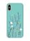Матовий бірюзовий чохол на iPhone XS MAX :: Польові квіти (принт 270)