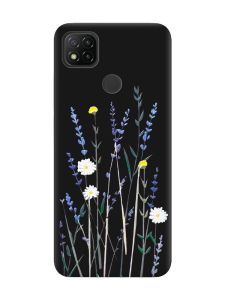 Матовий чорний чохол на Xiaomi Redmi 9C/10A :: Польові квіти (принт 270)