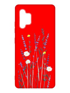 Матовий червоний чохол на Samsung Galaxy A32 :: Польові квіти (принт 270)