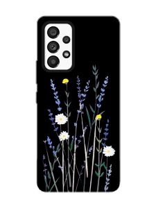 Матовий чорний чохол на Samsung Galaxy A53 4G/5G :: Польові квіти (принт 270)